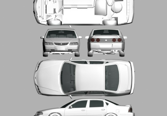 Chevrolet Impala LS (2003) - drawings (figures) of the car